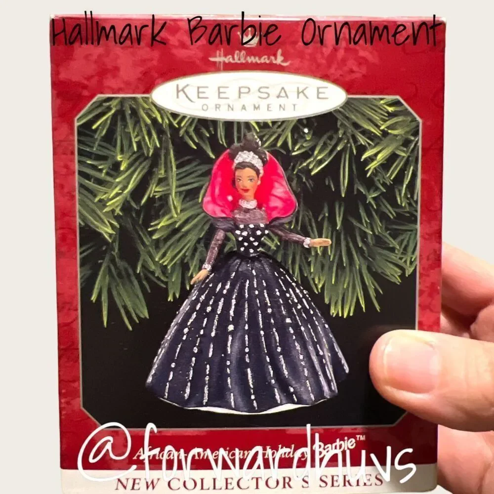 African American Holiday Barbie - Vintage Hallmark Keepsake Ornament